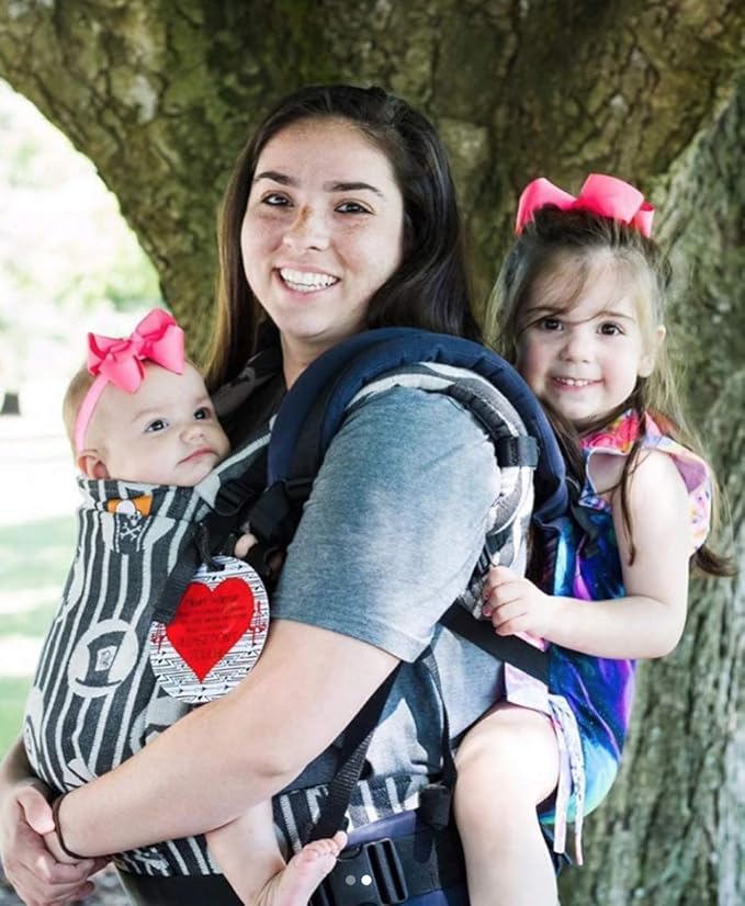 Three Little Tots Two Pack - Heart Warrior No Touching Baby Car Seat and Stroller Signs - CPSIA Safety Tested