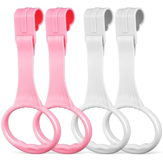 TOYANDONA Pull up Rings 4 Pack Toddler Rings Stand up Walking Assistant Handles Easy Install Accessories for Infant Coordination Training