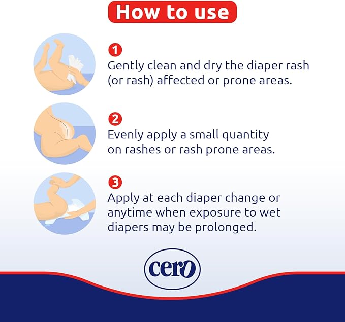 Diaper Rash Cream with Zinc Oxide for Babies – Crema Cero 3.9 oz | Fast Relief Ointment, Protective Barrier | Paraben-Free, Gentle for Newborns & Sensitive Skin