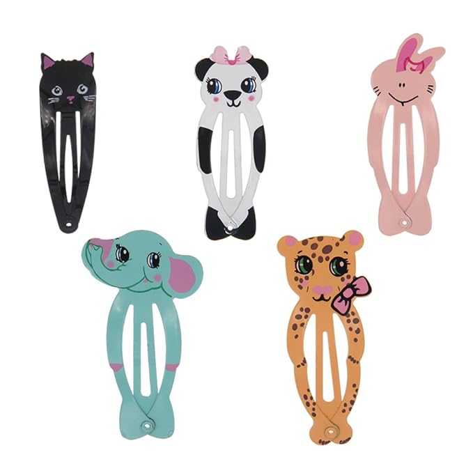 inSowni 40 Pack 2" Metal Snap Hair Clips Non Slip Barrettes Pins Animal Fruit Accessories for Baby Girl Toddlers Fine Thick Hair (40PCS S1)