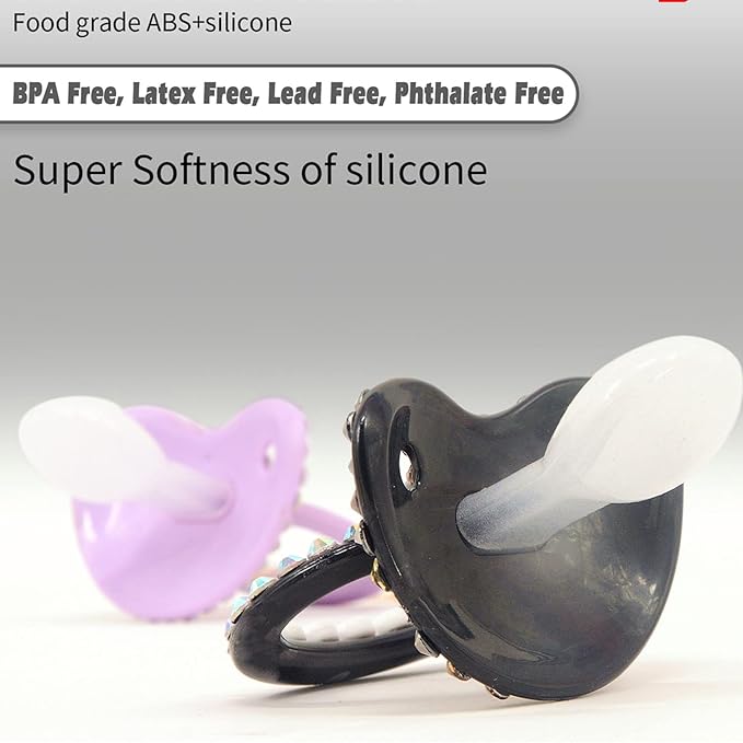 Adult Sized Pacifier Candy Cute Baby Pacifiers (Black Ghost)