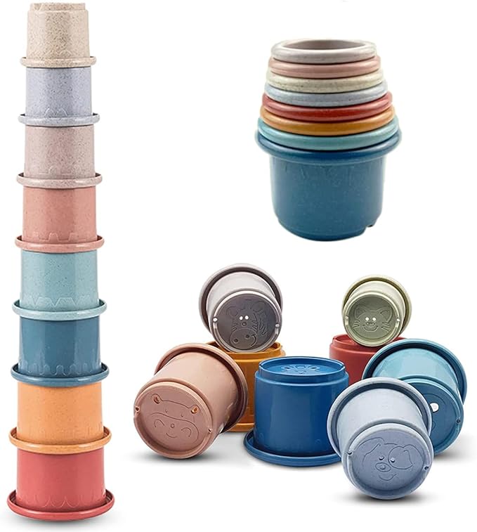 Baby Stacking Nesting Cups Toys for Baby 6 to 12 Months, Montessori Toys for Toddler Gifts 1 2 3 Year Old