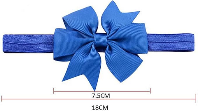 2pc/Set Baby Girls Grosgrain Ribbon Hairband Set Ribbon Bows Hair Tie Headband JB10