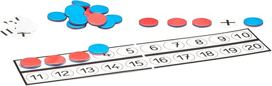 WISSNER® aktiv lernen - Counting table with 22 reversible tokens e 10 arithmetic signs - RE-Plastic®