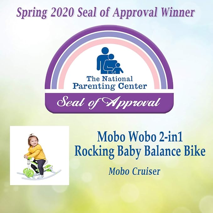 Mobo Cruiser Wobo Rocking Horse Ride On & Baby Balance Bike Red Fits inseams 12-20 inches