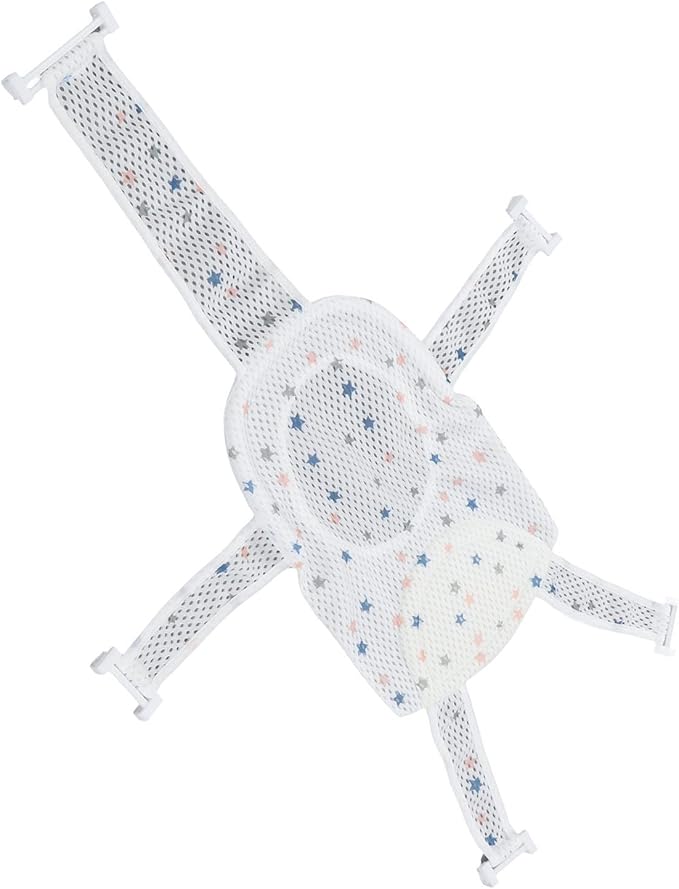 Baby Bathtub Net, Five Corner Bath Seat Support Net Skid Proof Adjustable Universal Breathable Mesh Soft Headrest Baby Bath Net for Infant (Star) Baby Bath Net