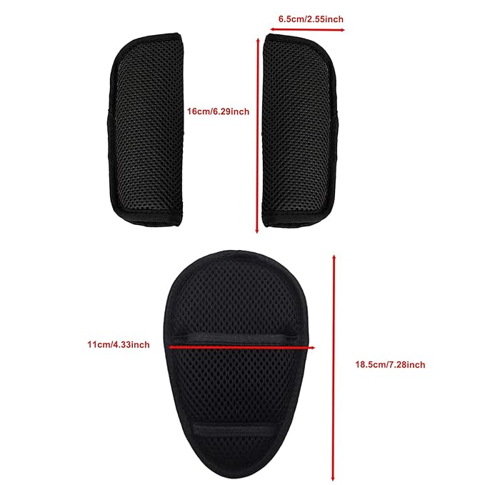 3 Pack Car Seat Strap Covers,Car Seatbelt Crotch Cushion for Newborns Infants Kids, Car Seat Belt Kit for Toddlers,Universal Seat Belt Strap Covers