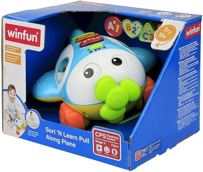 winfun Sort n Learn Pull Along Plane