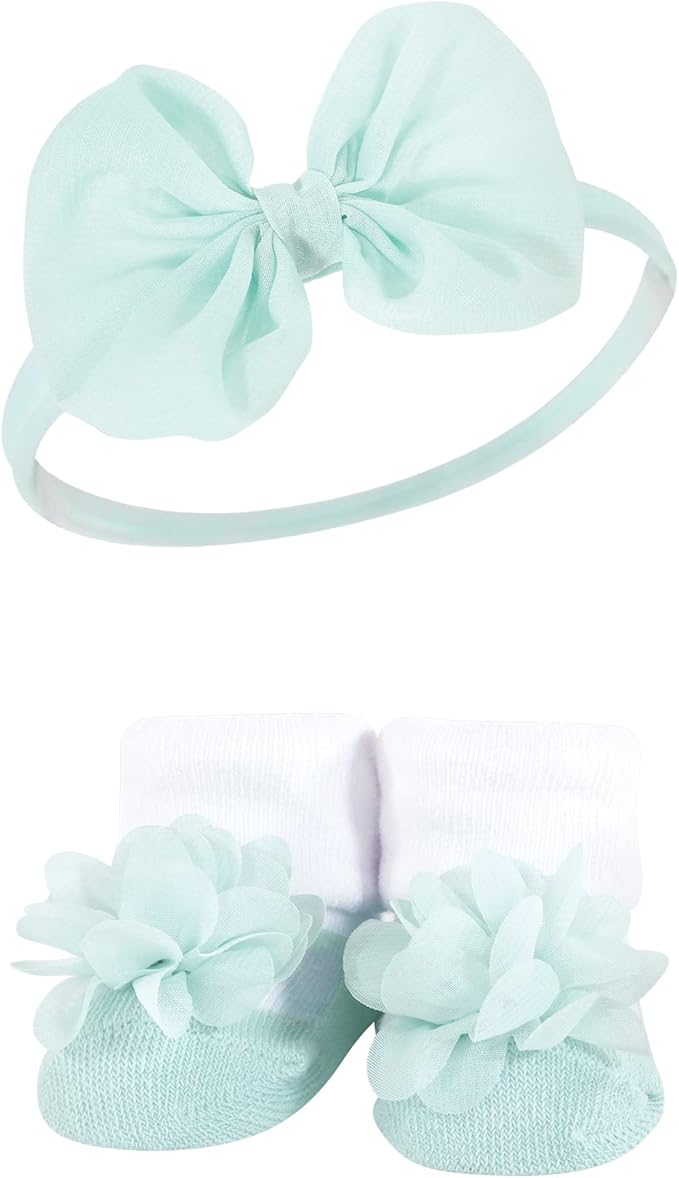 Hudson Baby Girl's Headband and Socks Giftset