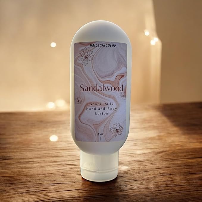Sandalwood Scented Hand and Body Lotion-Women's Skin Care-Goats' Milk Lotion-Essential oil-Moisturizer
