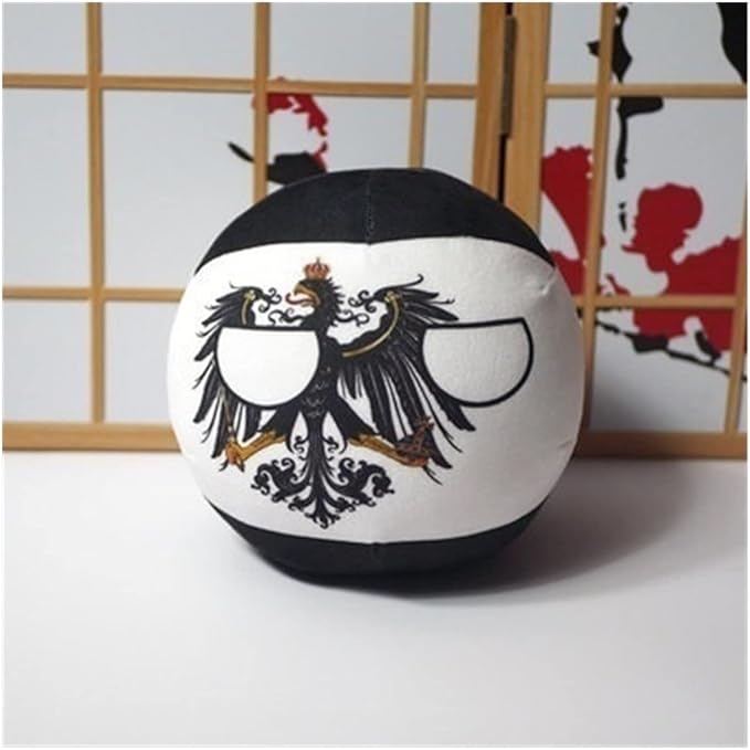 7.9in Poland Ball,Countryball Prussia, Canada, United Kingdom, France, Country Ball Prussia, Anime Cosplay, Countryballs (Color : Prussia, Size : 20cm)