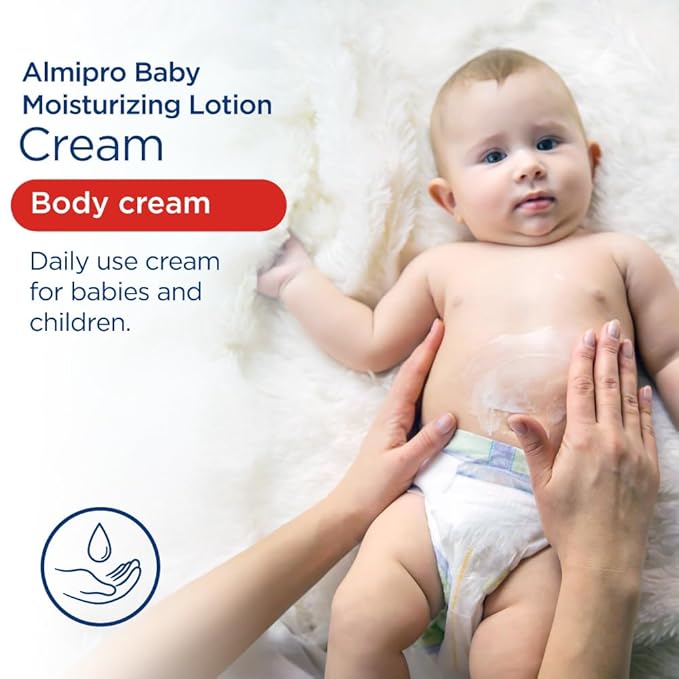 almipro Emollient Baby Daily Moisture Lotion with Panthenol and Shea Butter for Soft and Smooth Skin, 400 g - 14 Oz