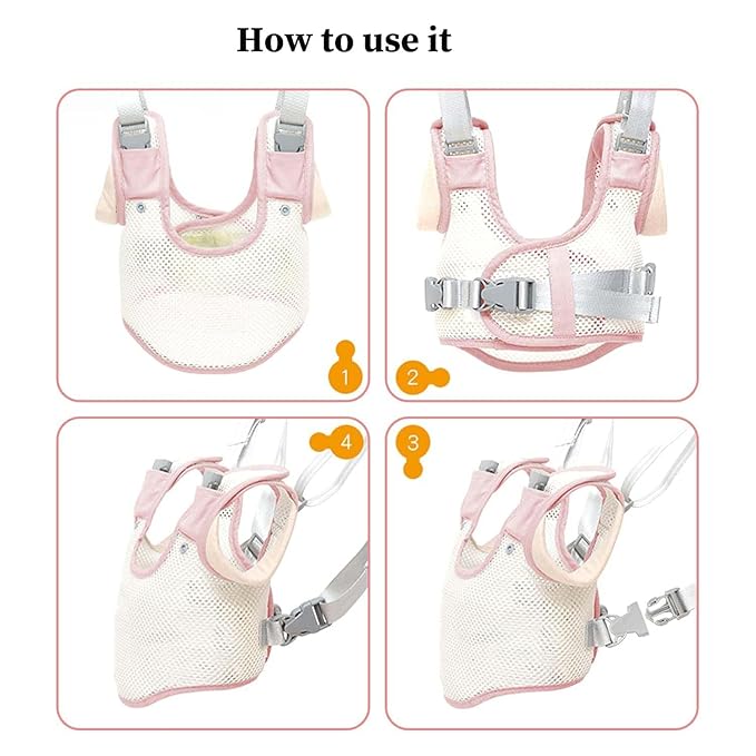 Baby Walking Harness Adjustable Handheld Kids Walker Helper Assistant Belt for Learning Walk Trainer Tool Walking Wing, 3D Mesh DarkBlue