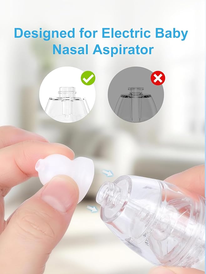 Nasal Aspirator Replacement Tips 3 Pcs, Food-Grade Silicone, Ultra-Soft Baby Nose Sucker Replacement Parts Compatible with GROWNSY, Watolt, LittleTora, HEYVALUE, Cocobela, X-Bosak