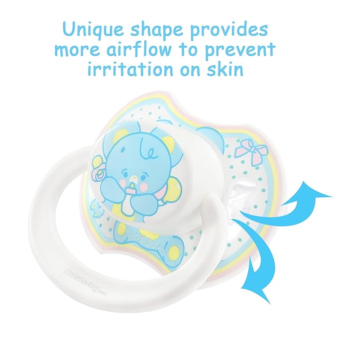 LittleForBig Bigshield Generation-II Adult Sized Printed Pacifier Set Baby Parade Pattern 3-Pack