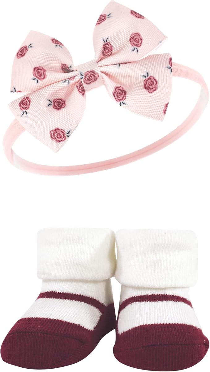 Hudson Baby Girl's Headband and Socks Giftset