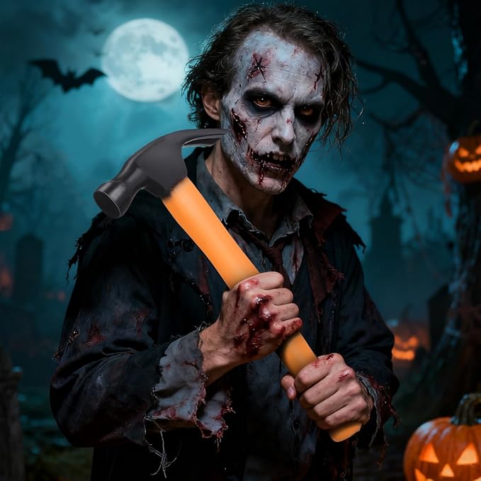 BESTOYARD Hammer Toy Funny Rubber for Boys & Girl Halloween Party Props, Cosplay Accessories, Educational Dress-up Fake Pounding Mallet for Toddler Kids Performance Props
