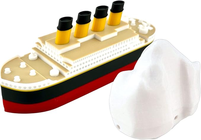 Titanic Toy Gift Set – 6” Floating RMS Titanic with Iceberg | Bath & Pool Toy | Original Tubtastic Design