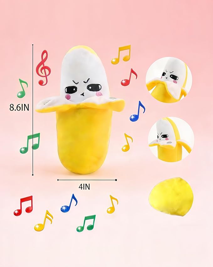 Baby Musical Sensory Toy,nteractive Musical Plush Toy with Sounds，Sensory Activity Learning Educational Kid Toy,Fun Christmas and Birthday Gifts Suitable for Multiplayer interaction (Yellow Banana)