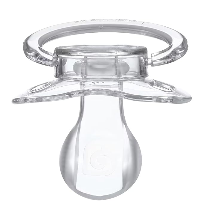 Landofgenie Large Shield Adult Size Pacifiers Bone Shape Transparent Design Pacifier White