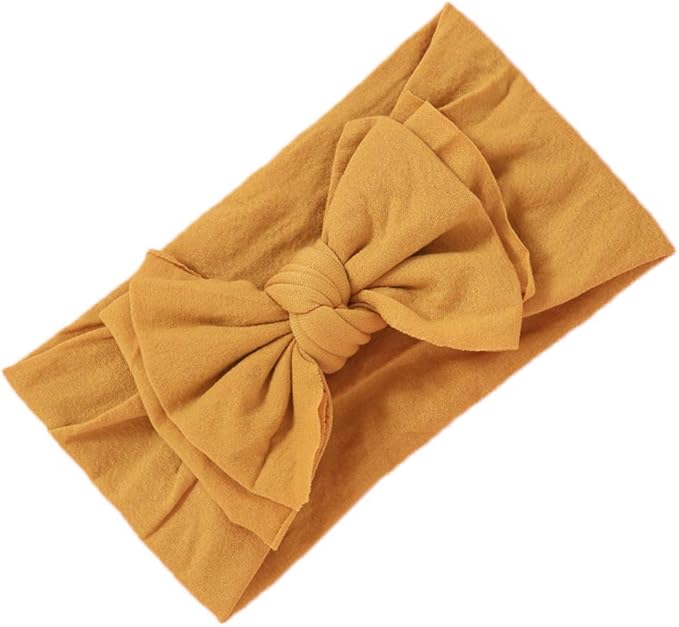 Mookiraer Baby Girls Headbands with Bows Handmade Hair Accessories Stretchy Hairbands for Newborn Infant Toddler Baby Essentials (Double Bows 12pcs)