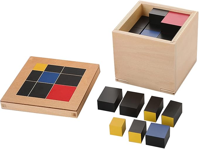 Montessori Math Materials for Preschool Early Learning Tool Toys (Trinomial Cube)