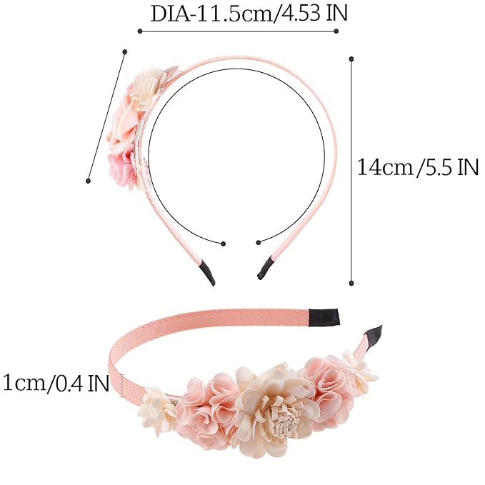 FGSS Floral Hairband Headbands - for Girls Toddlers Kids Plastic Flower Hair Accessories 2 Pack