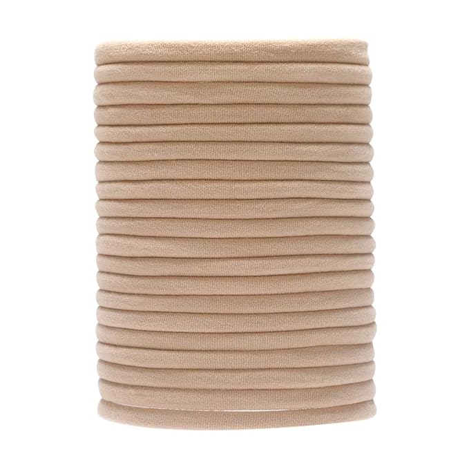 inSowni 50 Pack Super Soft Stretchy DIY Solid Nylon Headbands Baby Hair Bands One Size Fits All (Khaki)