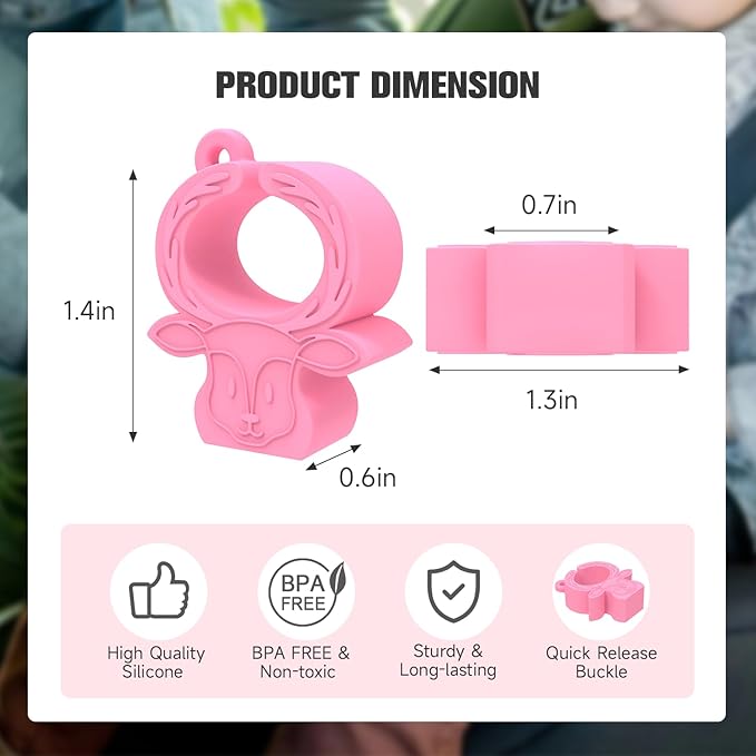 MORLIKE LIVING Silicone Buckle Release Tool, Unbuckle Assistant, Easy Buckle Release Aid for Parents and Caregivers to Unbuckle (Mint-Pink)