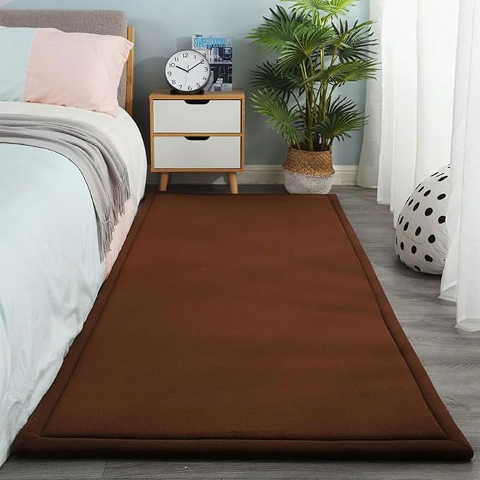 Play Crawling mat for Nursery Baby, Extra Soft Activity Floor Mat for Kids Playroom Bedroom- brown-150 * 180cm