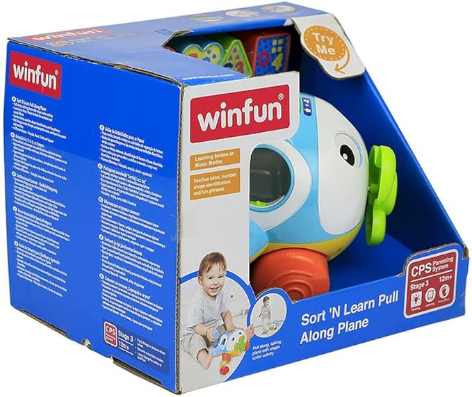 winfun Sort n Learn Pull Along Plane