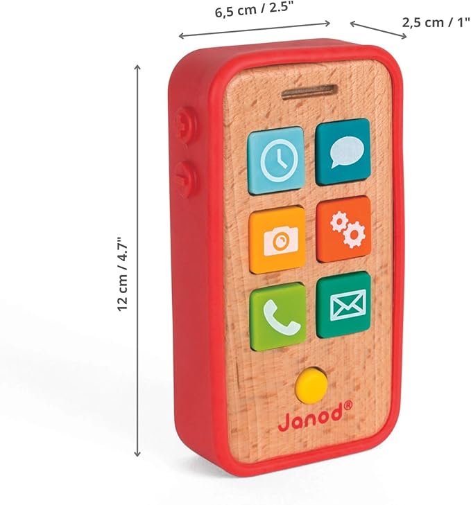 Janod Pretend Play Sound Telephone - Ages 18 Months+ - J05334
