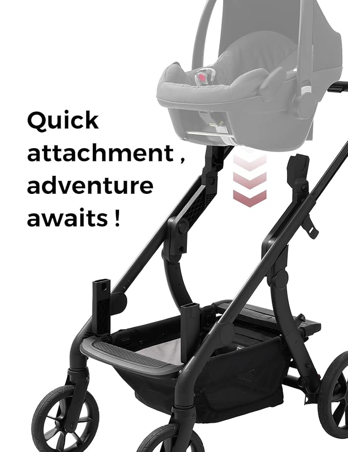Momcozy Car Seat Adapters Only ChangeGo Baby Stroller | Compatible Models for : Joie GEMM, Cybex, Nuna, Bugaboo Specific Models