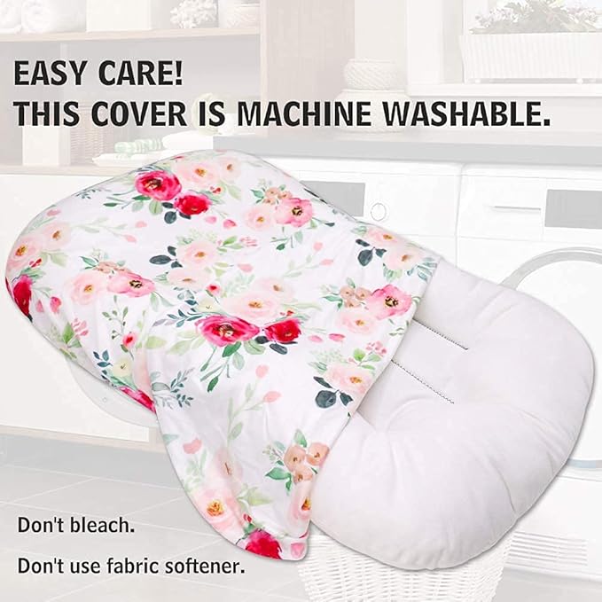 TANOFAR Baby Lounger Cover, Newborn Lounger Cover for Girls, Removable Nest Slipcover, Soft Comfortable, Machine Washable, Flower