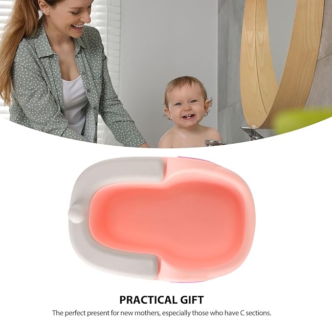 Garosa 27 x 41.5 x 18.5cm Baby Butt Washing Basin Children Butt Wash Basin Baby Boys Girls Butt Bath Washing Seat Portable Lightweight Washing Basin for Newborn Infant Toddler