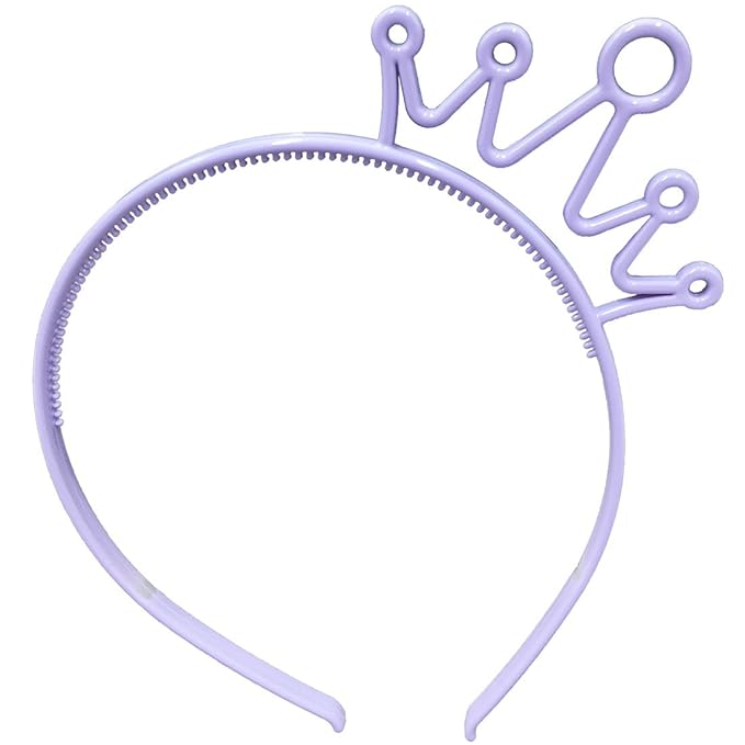 XIMA 12pcs Spring Colors ABS Plastic Material Crown Women Headbands Tiaras Head Band Princess Headear Hair Accessory (SP-Crown)