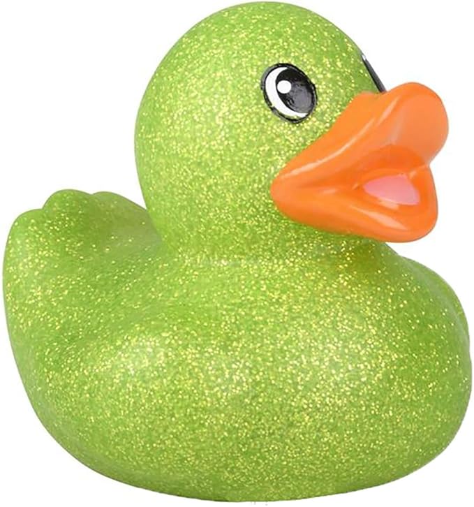 The Dreidel Company Glitter Rubber Duck Toy Assortment Duckies for Kids, Bath Birthday Gifts Baby Showers Summer Beach and Pool Activity, 2" (100-Pack)