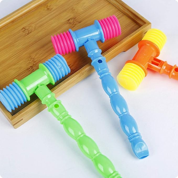 Toyvian 12 Pack Toddler Hammer Toys Soft Plastic Squeaky Sound Hammer Toy for Kids Ages 1-4 Party Favors and Outdoor Play
