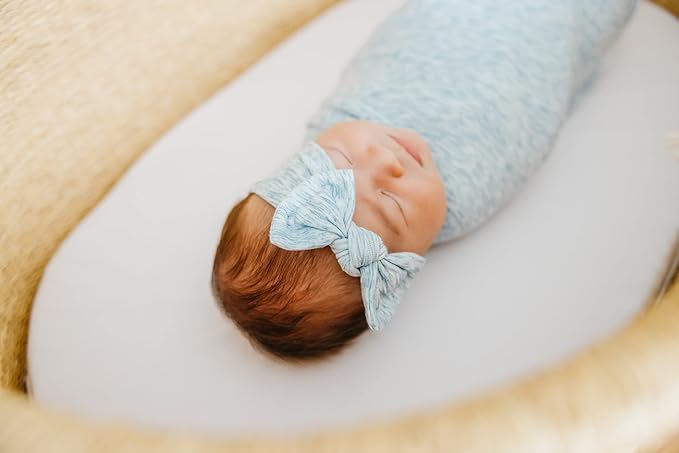 Copper Pearl Baby Bows: Stylish Headbands for Baby Girls, Premium Soft and Stretchy Baby Headbands, Perfect for Newborns, Trendy Designs - Lennon