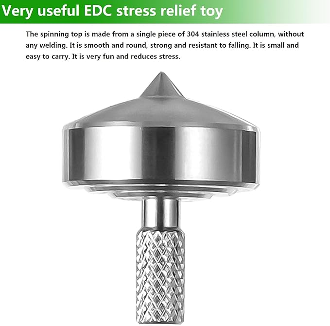 Stainless Steel Spinning Top, Precision Mini Desktop Gyroscope, Kill Time Reduce Stress ADHD Toys, Perfect Balance Gyro (3PCS Black+Silver+Iridescent Style 2)