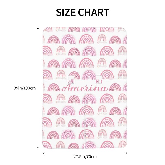 Personalized Rainbow Baby Car Seat Canopy for Girls, Custom Name Baby Carseats Cover, Multi-use Nursing Covers Breastfeeding Scarf for Infant Newborn, Strollers Carseat Canopies
