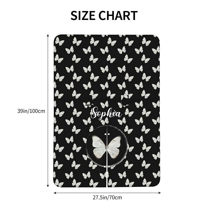 Personalized Baby Car Seat Canopy with Name, Custom Stroller Baby Car Seat Covers for Girls, Minky Nursing Carseat Cover for Breastfeeding, Car Seat Canopies for Infant Newborn(Butterfly)