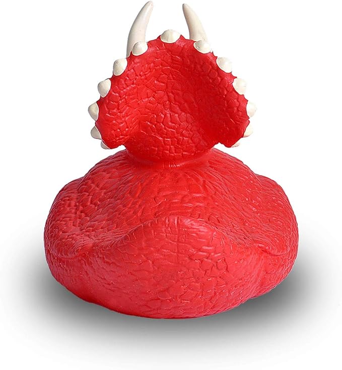 Wild Republic Rubber Ducks, Bath Toys, Kids Gifts, Pool Toys, Water Toys, Triceratops, 4"