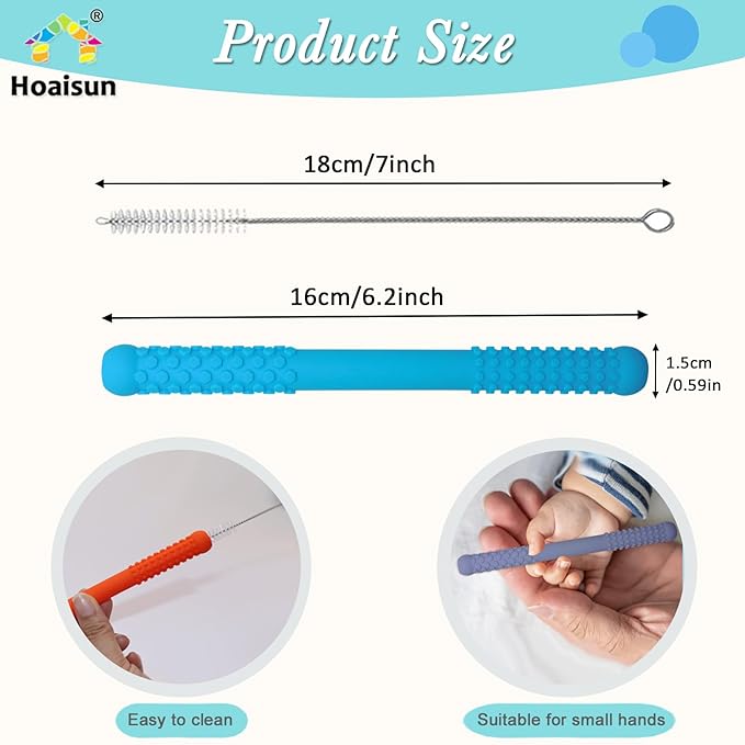 Cloth chew Necklaces for Sensory Kids 6 Pack and Teething Tubes for Babies 8 Pack