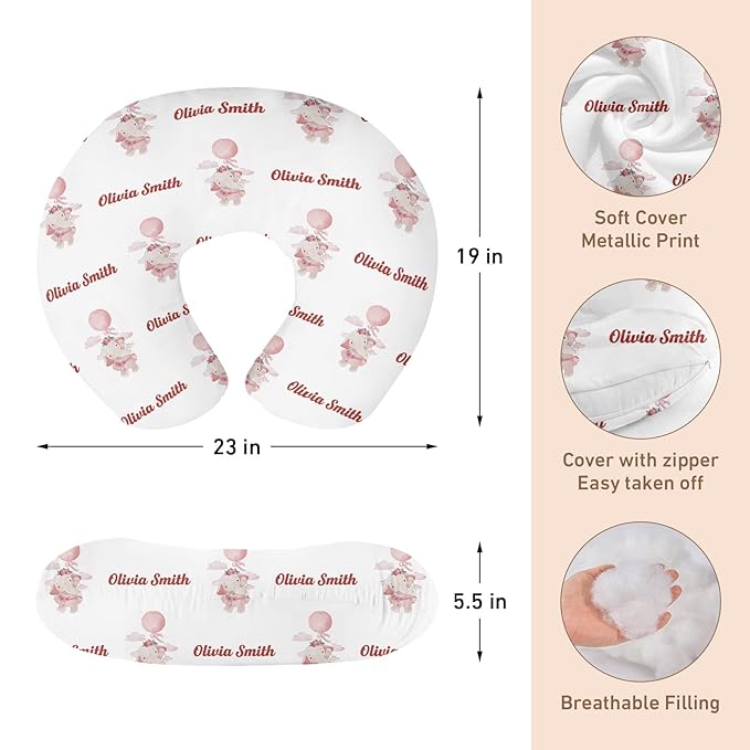 Custom Car Seat Covers for Babies - Breathable Baby Car Seat Cover for Girls Boys, Pink Elephant Print Kick-Proof Newborn Carrier Canopy Stretchy Stroller Cover for 4 Seasons(27"x29")