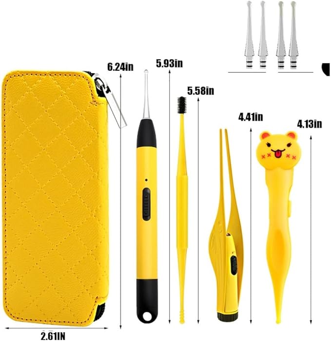 Baby Nose Tweezers with Light,Baby Nasal Tweezers Rechargeable Glow Cleaning Kids Ear, Nose, Navel, Dirt and Mucus Cleaning Clips for Baby Tool Set (4 Piece)