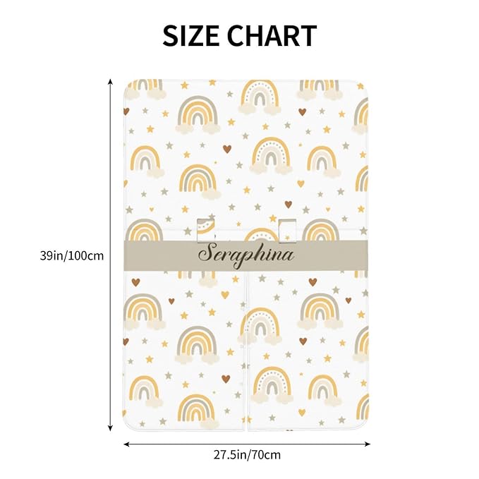 Boho Rainbow Custom Name Baby Car Seat Cover – Personalized Nursing Cover for Breastfeeding, Stroller Canopy, Privacy Infant Carseat Canopy, Soft Breathable Newborn Blanket for Boys Girls