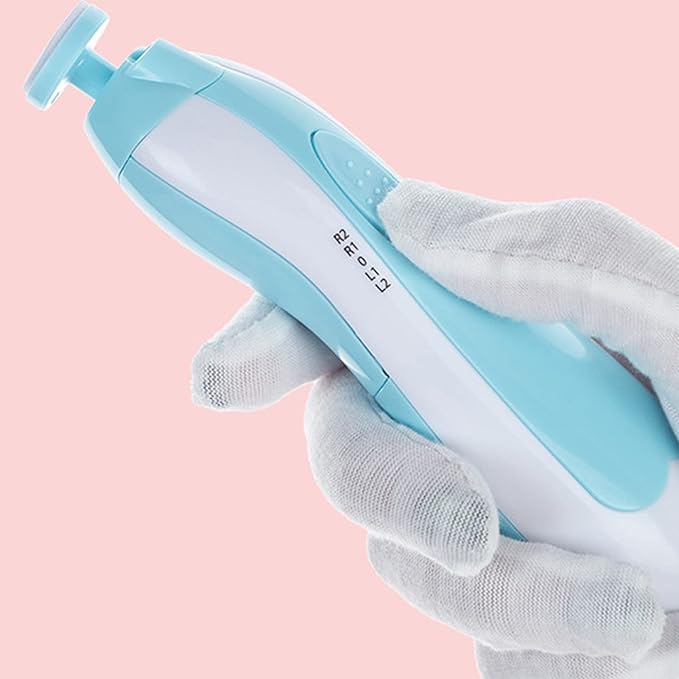 Electric Nail Clipper, 6 in 1 Electronic Baby Nail Clipper File Safe Grinding Heads Nail Trimmer Set for Newborn Manicure (A)