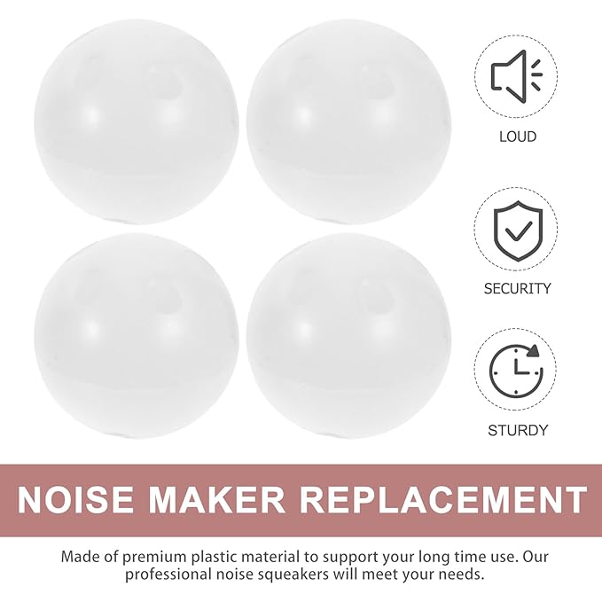 50Pcs Rattle Balls Inserts Rattle Box Repair Doll Noise Maker Noise Maker Insert Toy for Baby Pet Toy Animal Puppet Doll 24mm