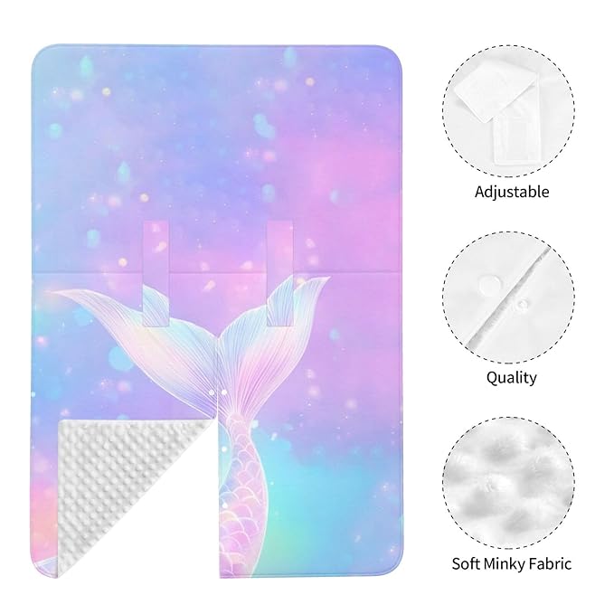 KiuLoam Mermaid Fish Tail Baby Car Seat Canopy, Nursing Cover Breastfeeding Scarf, Stretchy Soft Breathable Infant Carseat Cover for Babies Boys Girls